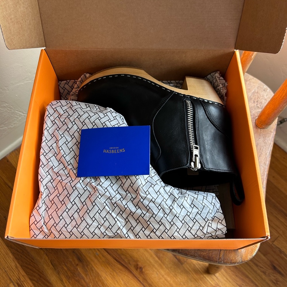Swedish Hasbeens Boots | New In Box | Black | Women’s Size 39 (8)